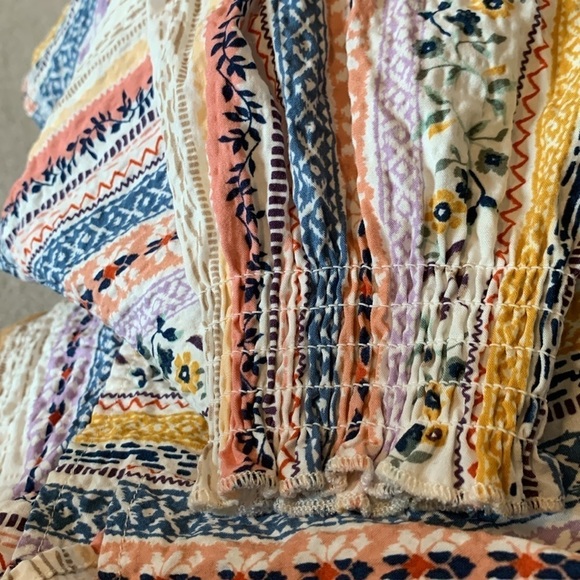 christopher & banks Women Boho Long Sleeve Floral Top Size Small - Picture 3 of 8